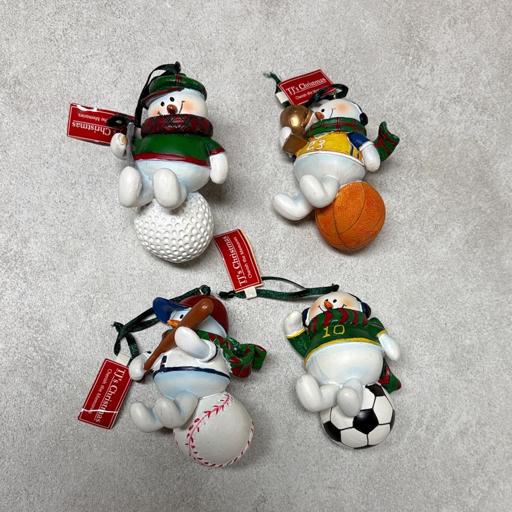 Snowman Sports Ornaments Set
